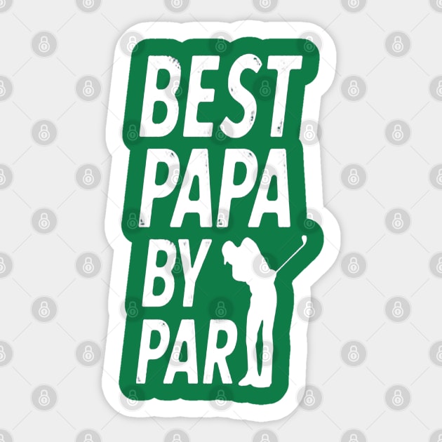 Golfing Papa Sticker by hopeakorentoart